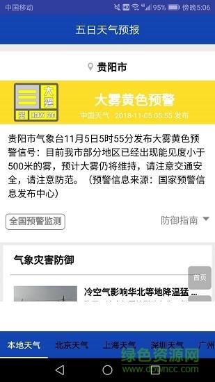 五日天气预报  v453图1