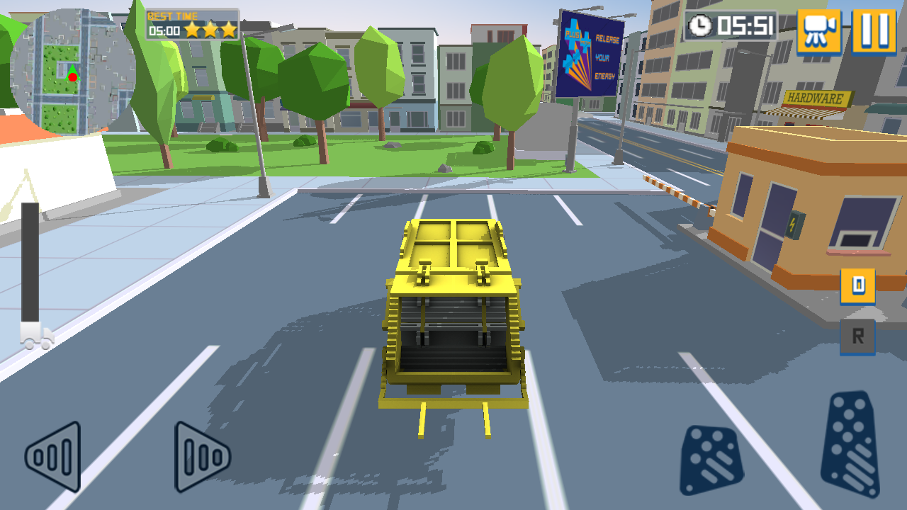 Blocky Garbage Truck Sim Pro(像素垃圾车模拟)  v1.3图1