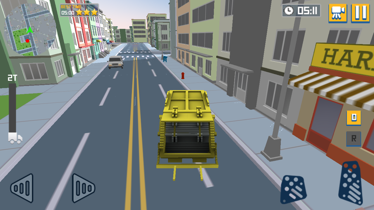 Blocky Garbage Truck Sim Pro(像素垃圾车模拟)  v1.3图2