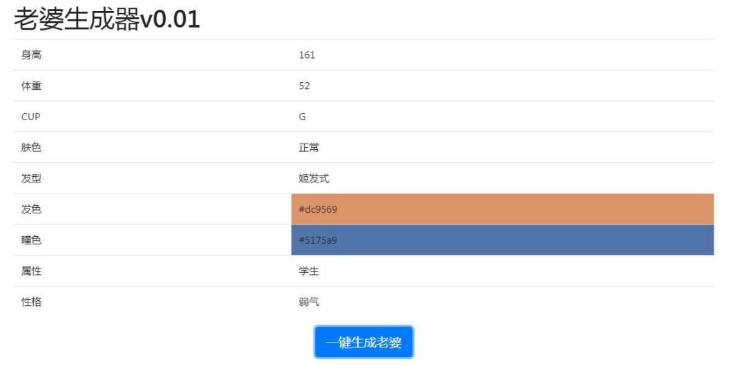 老婆生成器  v.0.01图2