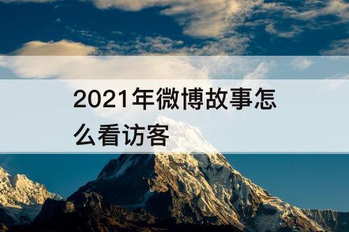 2021年微博故事怎么看访客