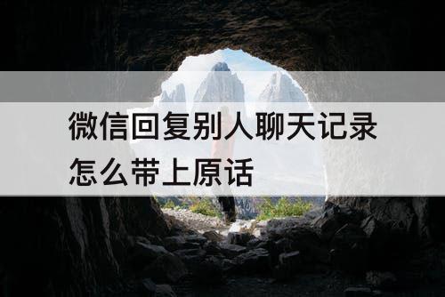 微信回复别人聊天记录怎么带上原话