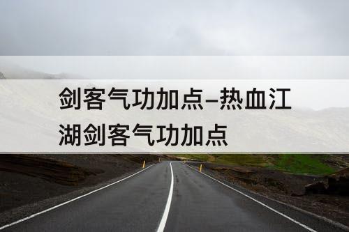 剑客气功加点-热血江湖剑客气功加点