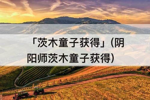 「茨木童子获得」(阴阳师茨木童子获得)