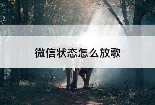 微信状态怎么放歌