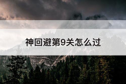 神回避第9关怎么过