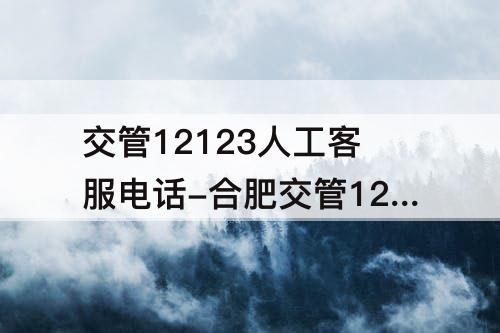 交管12123人工客服电话-合肥交管12123人工客服电话