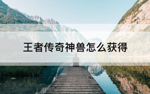 王者传奇神兽怎么获得