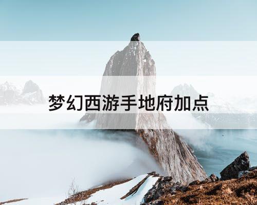 梦幻西游手地府加点