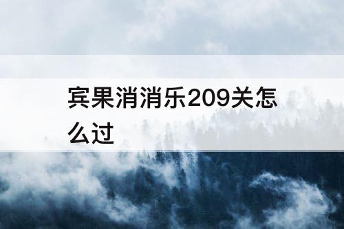 宾果消消乐209关怎么过