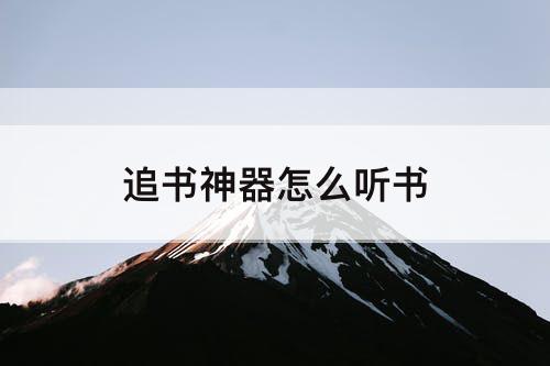 追书神器怎么听书