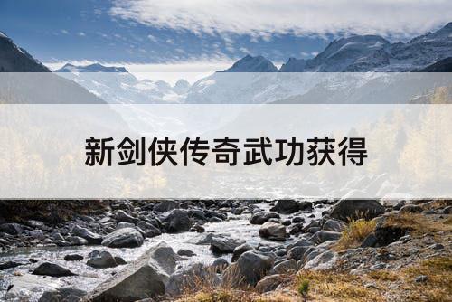 新剑侠传奇武功获得