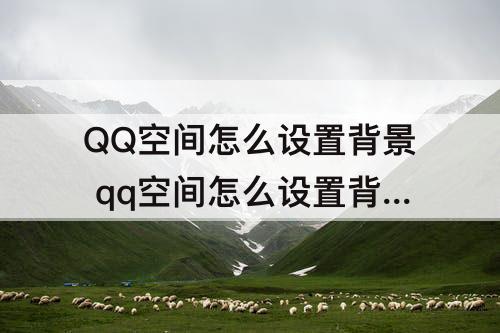 QQ空间怎么设置背景 qq空间怎么设置背景图免费的