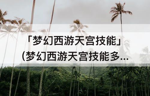 「梦幻西游天宫技能」(梦幻西游天宫技能多少秒3)