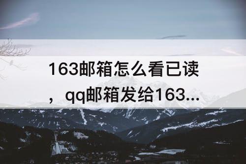 163邮箱怎么看已读，qq邮箱发给163邮箱怎么看已读