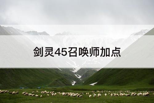 剑灵45召唤师加点