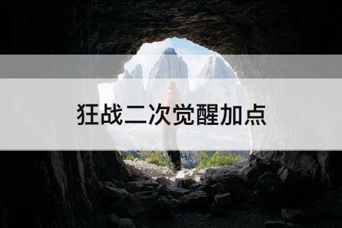 狂战二次觉醒加点