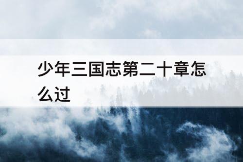 少年三国志第二十章怎么过