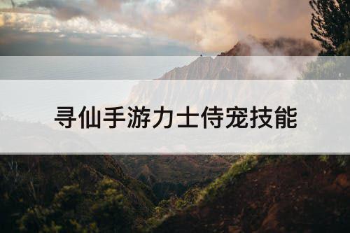 寻仙手游力士侍宠技能