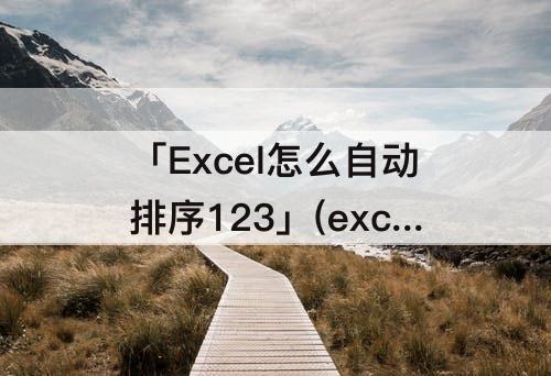 「Excel怎么自动排序123」(excel怎么自动排序123快捷键)