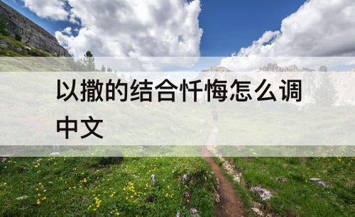 以撒的结合忏悔怎么调中文
