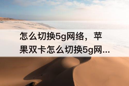 怎么切换5g网络，苹果双卡怎么切换5g网络