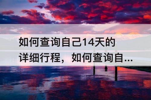 如何查询自己14天的详细行程，如何查询自己14天的详细行程轨迹