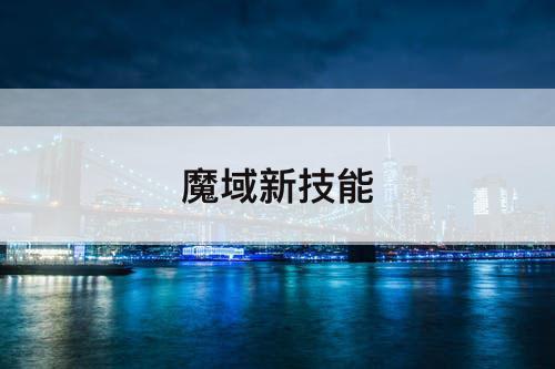 魔域新技能