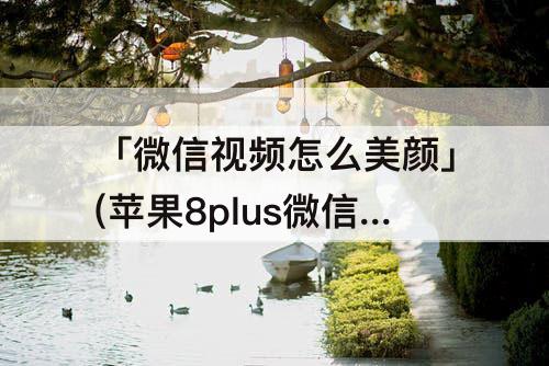 「微信视频怎么美颜」(苹果8plus微信视频怎么美颜)