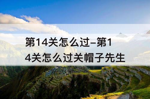 第14关怎么过-第14关怎么过关帽子先生