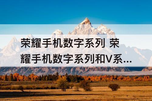 荣耀手机数字系列 荣耀手机数字系列和V系列哪个好